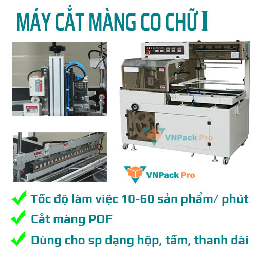 Máy cắt màng co tự động dao cắt chữ i