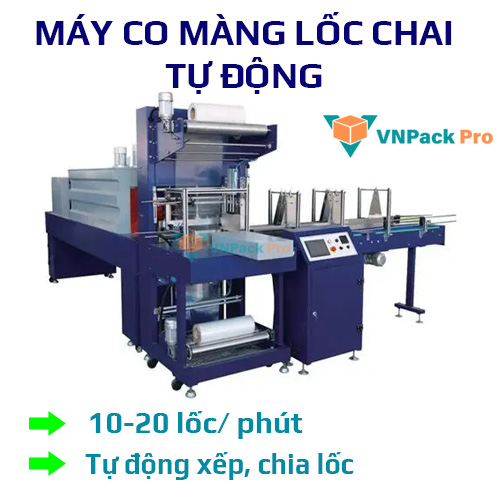 Máy co màng lốc chai tự động