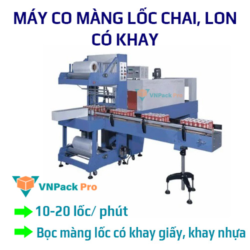 Máy co màng lốc có khay