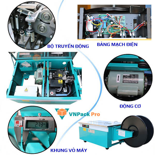 Cấu tạo máy đóng đai nhựa