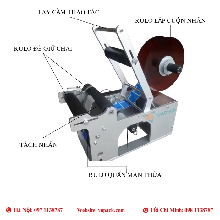 Cấu tạo máy dán nhãn VNP-LM50