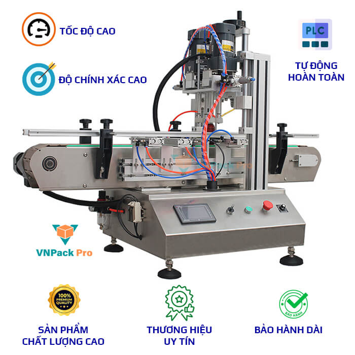 đặc điểm máy đóng nắp chai vnpack pro