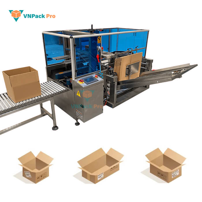 máy mở thùng carton tự động vnpack pro