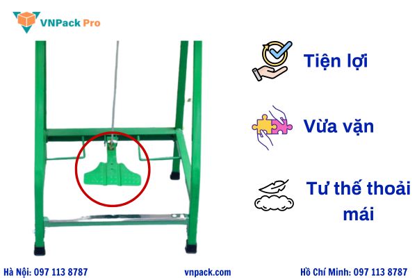 Bàn đạp tiện lợi máy hàn miệng túi dập chân M5-300