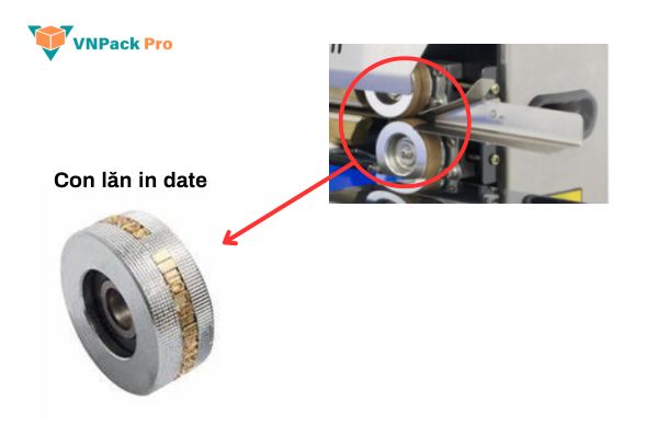 Con lăn in date máy hàn miệng túi liên tục FRM 980