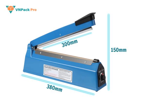 Kích thước máy hàn miệng túi bằng tay SF-300