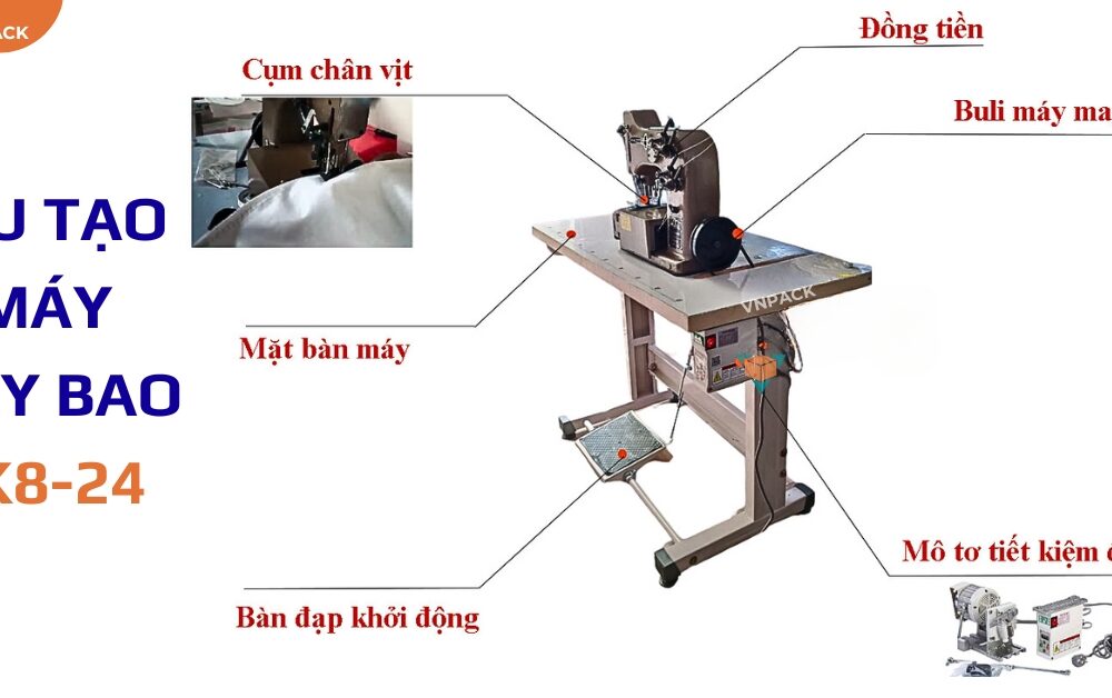 Máy May Bao GK8-24 (2 kim 4 chỉ) 1 Máy may bao công nghiệp GK8-24