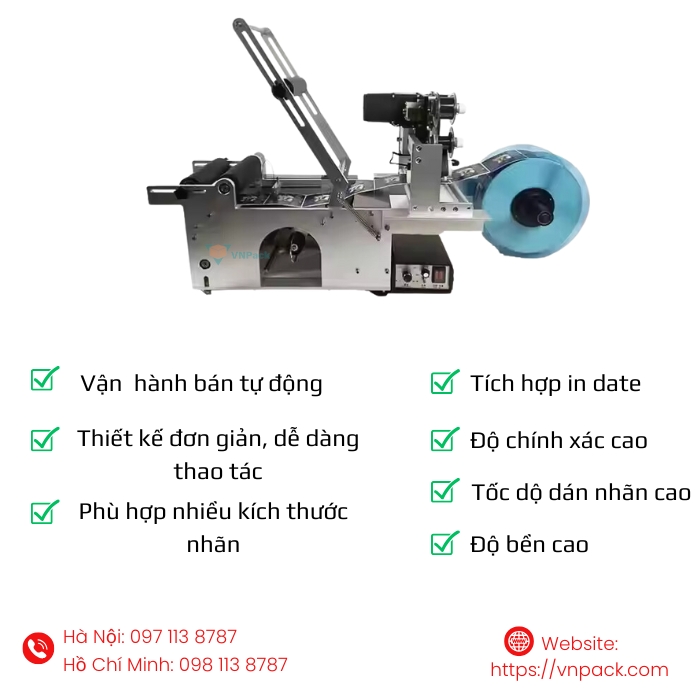 Ưu điểm nổi bật của máy dán nhãn VNP-LM50D