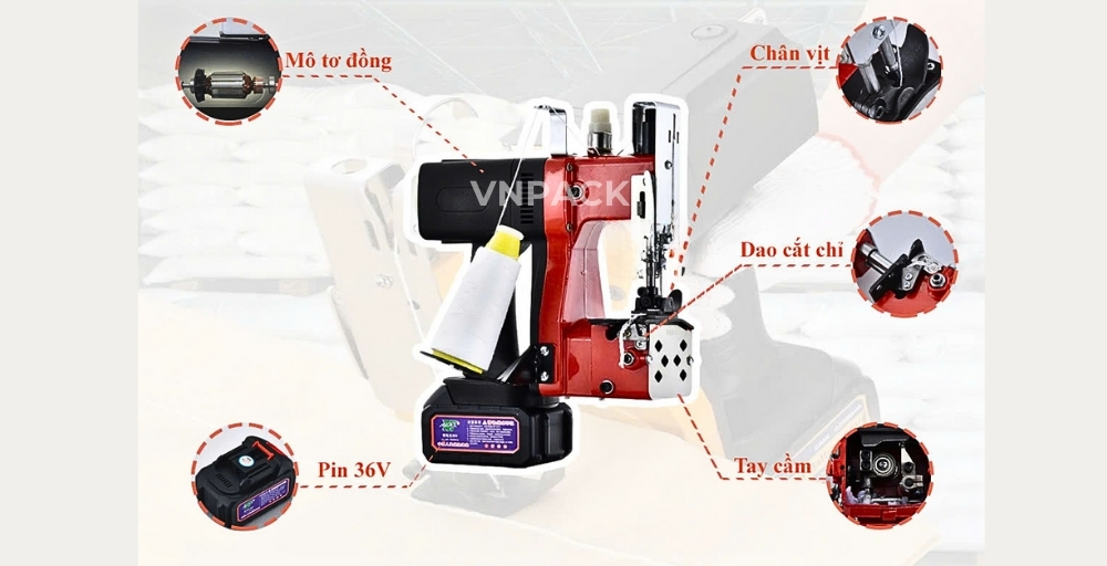 Máy may bao chính hãng cầm tay mini GK9-520